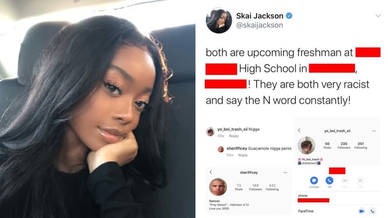 Skai Jackson Doxxing Minors meme template - Skai Jackson