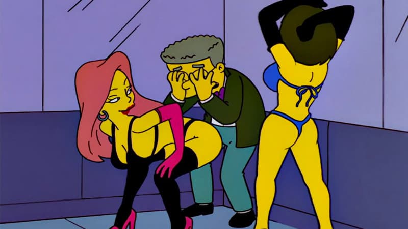Smithers Scared of Strippers meme template - Smithers Scared of Strippers