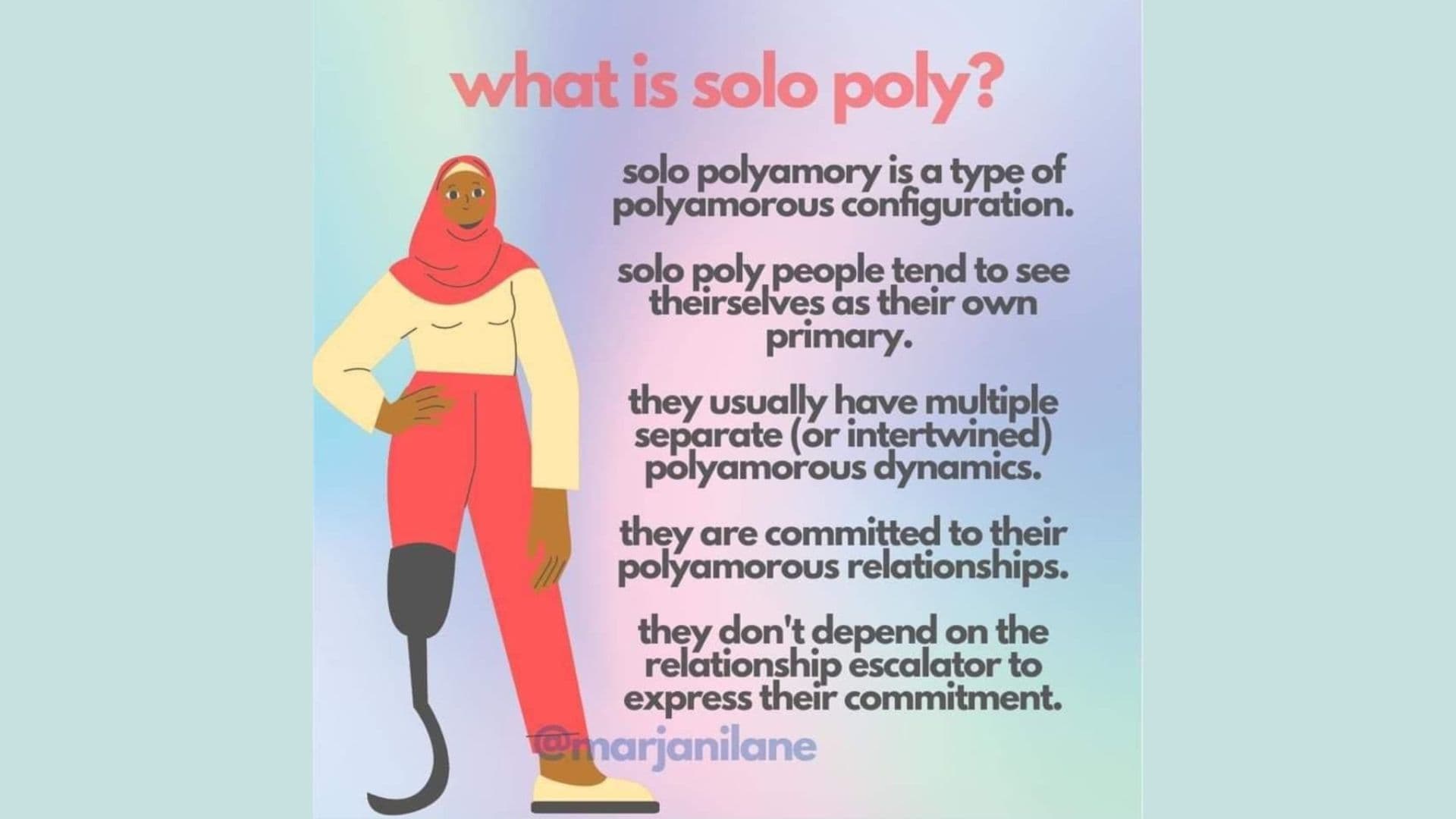 Solo Polyamorous Hijabi Amputee meme template - Solo Polyamorous Hijabi Amputee