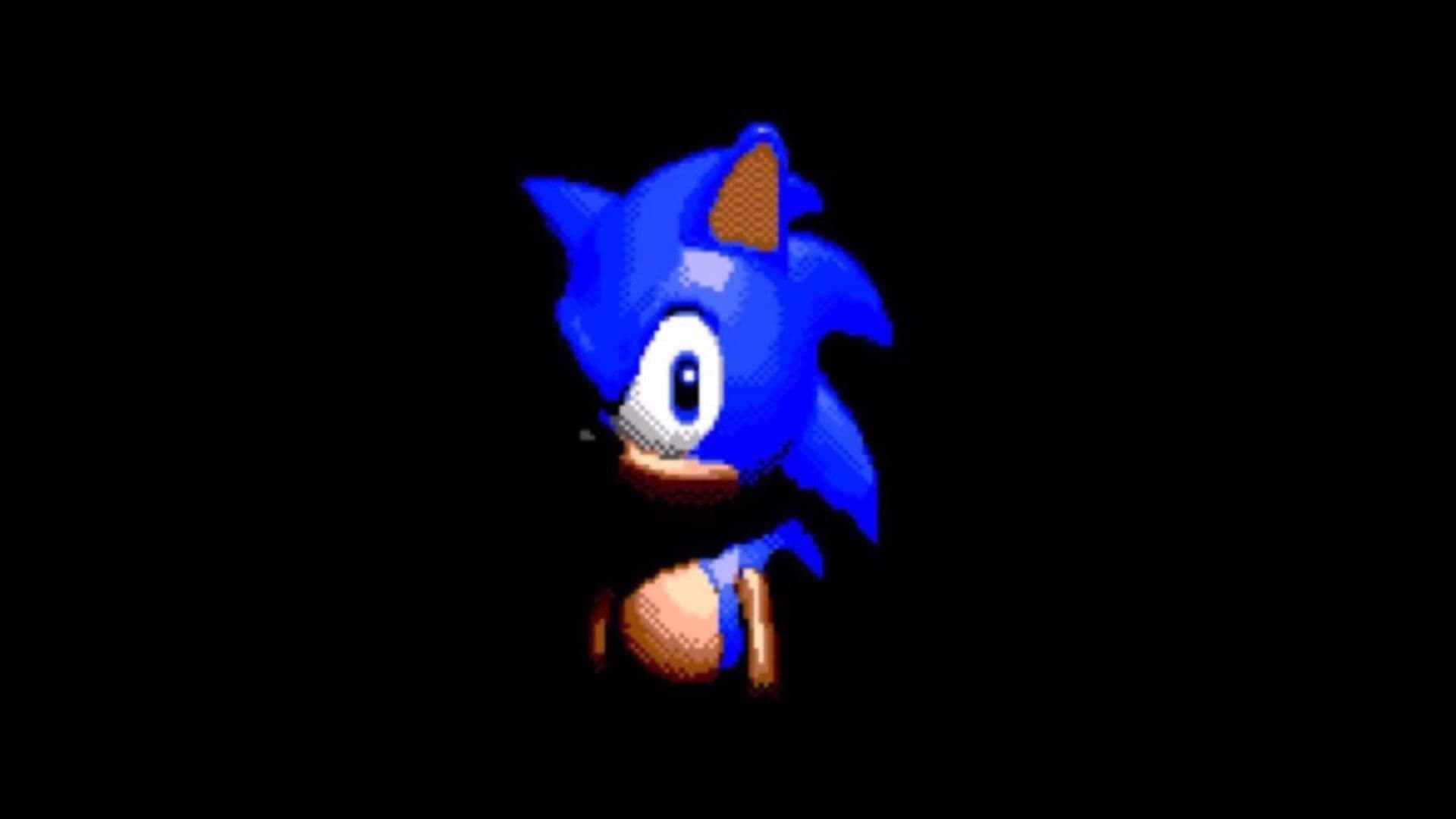 Sonic Blank Stare In The Dark / Sonic CD Title Screen Opening meme template - Sonic Blank Stare