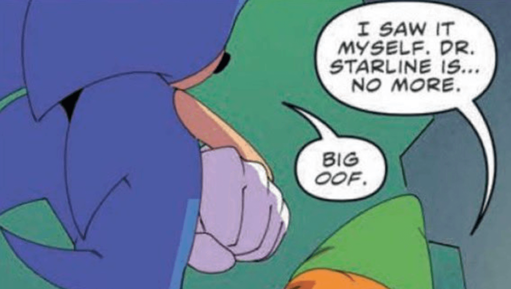 Sonic's "Big Oof" meme template - Sonic Big Oof