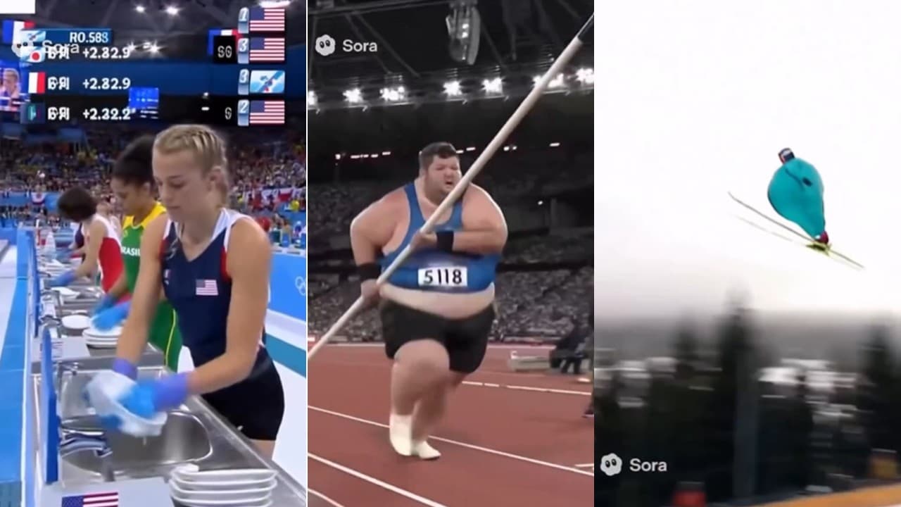 Sora 2 AI Olympic Games meme template - Sora 2 AI Olympic Games