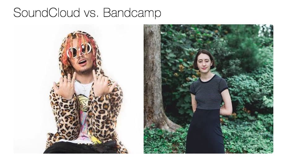 SoundCloud vs. Bandcamp meme template - SoundCloud vs Bandcamp