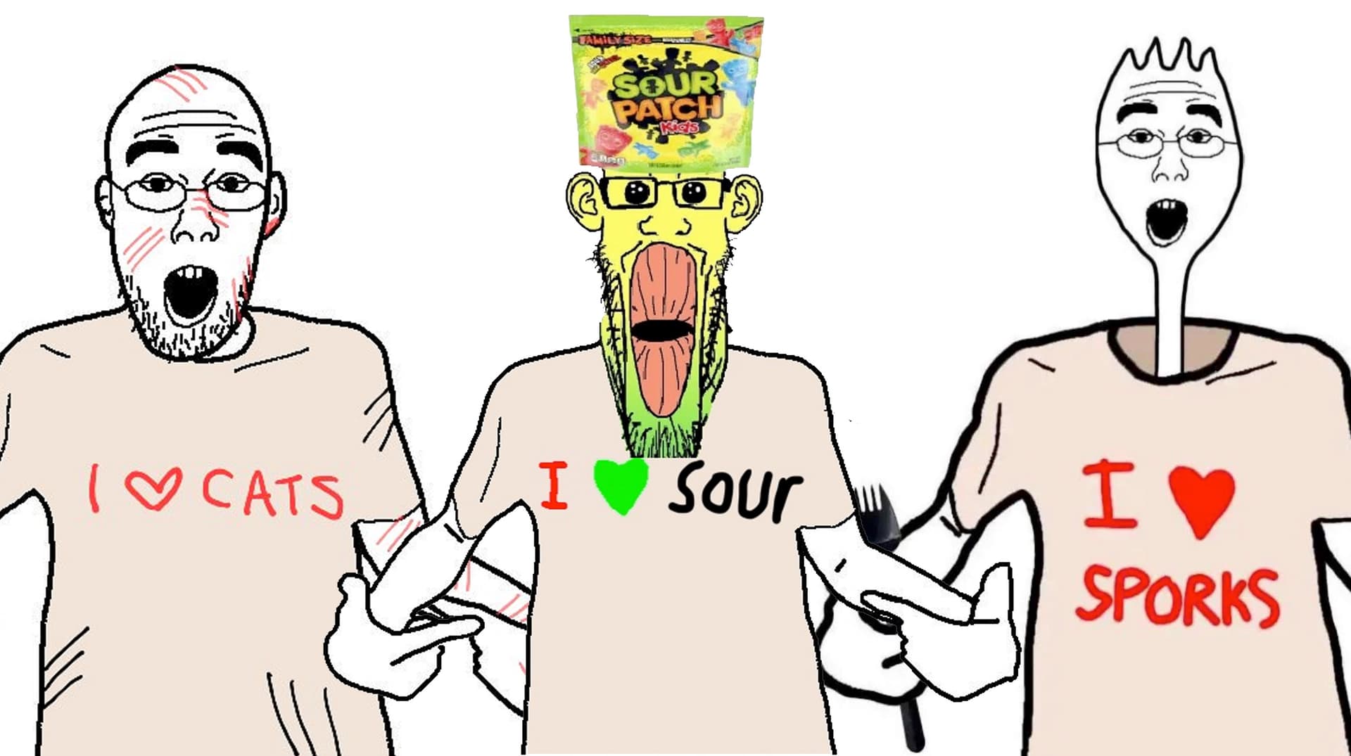 Soyjak Pointing at Shirt / Shirtjak meme template - Soyjak Pointing at Shirt