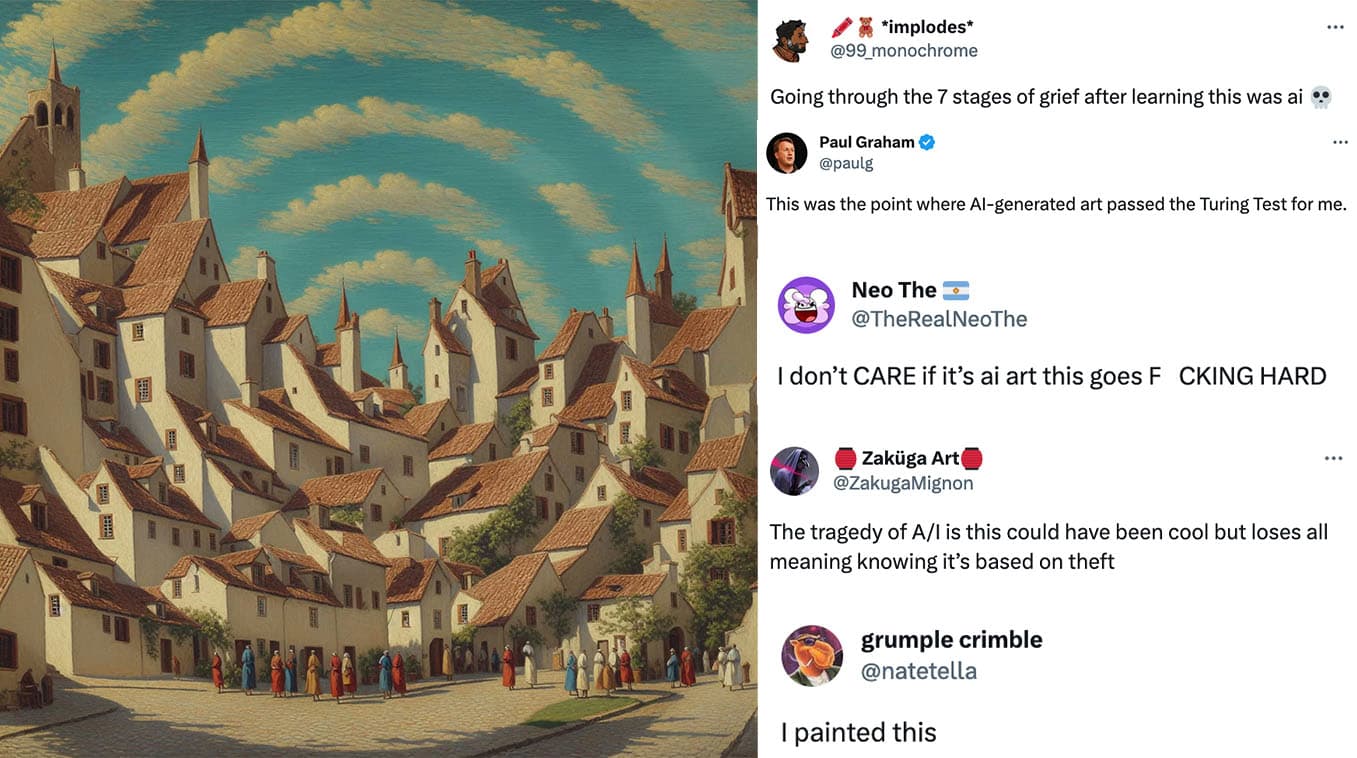 Spiral Town / AI Spiral Art meme template - Spiral Town