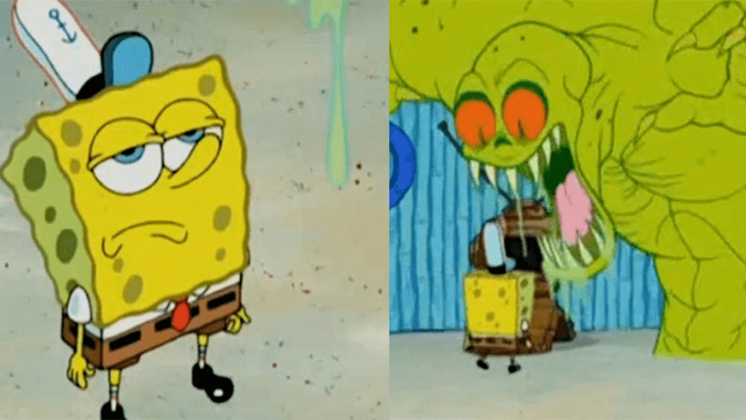 Spongebob Sees Flying Dutchman meme template - Spongebob Sees Flying Dutchman