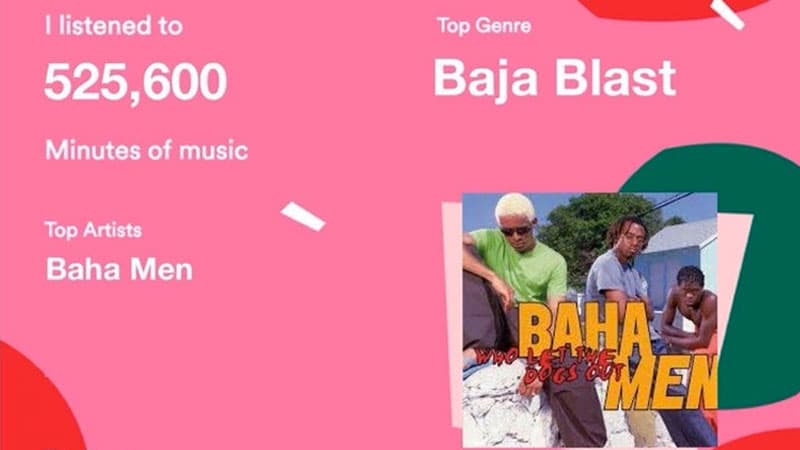 Spotify Wrapped Parodies meme template - Spotify Wrapped Parody