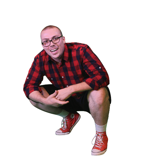 Squatting Anthony Fantano meme template - Squatting Anthony Fantano