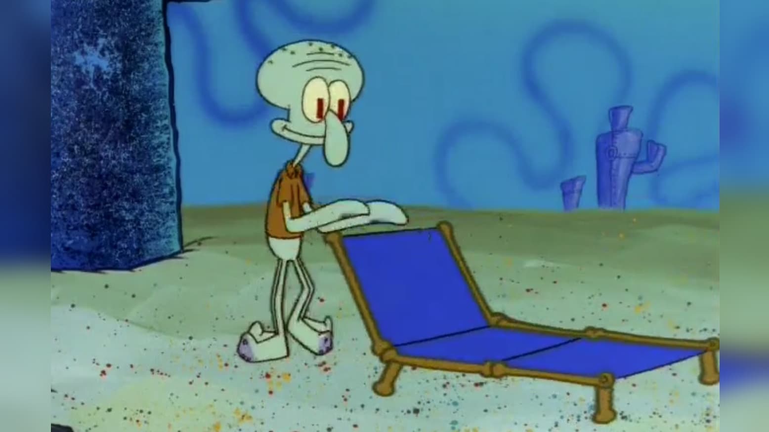 Squidward's Lounge Chair meme template - Squidward Lounge Chair