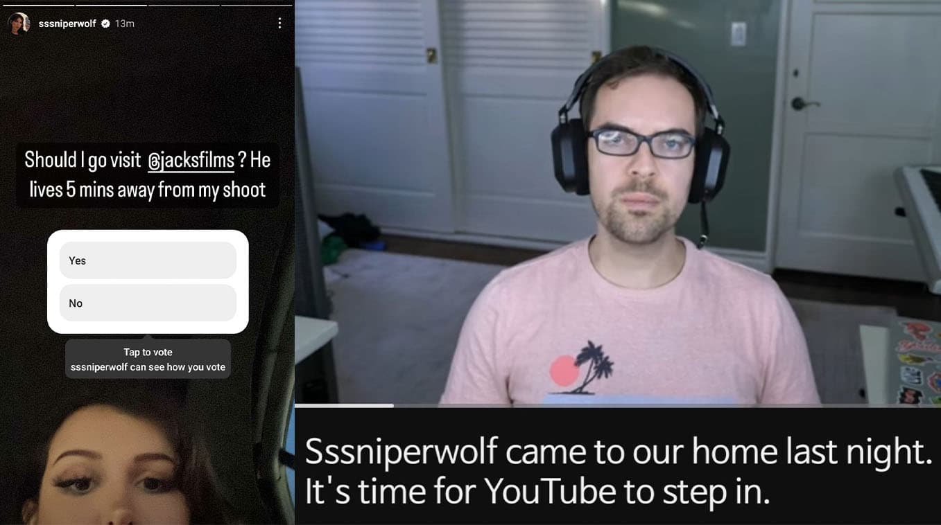 SSSniperwolf Doxxing Jacksfilms Controversy meme template - SSSniperwolf Jacksfilms