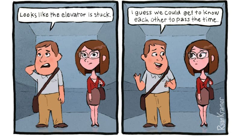 Stuck in the Elevator meme template - Stuck in the Elevator