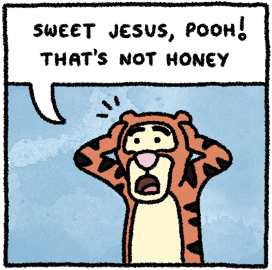 Sweet Jesus, Pooh! That's Not Honey! meme template - Sweet Jesus Pooh Maker