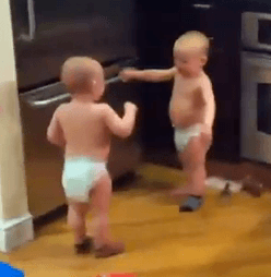 Talking Twin Babies meme template - Talking Twin Babies