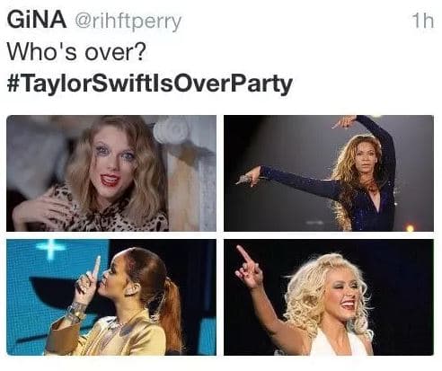 Taylor Swift Is Over meme template - Taylor Swift Is Over Party
