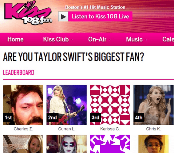 Taylor Swift's Biggest Fan Contest meme template - Taylor Swift