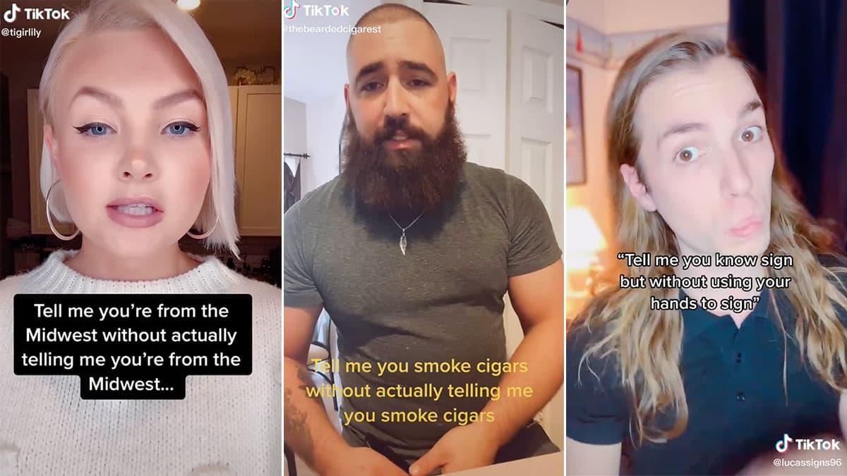 Tell Me Without Telling Me meme template - Tell Me Without Telling Me