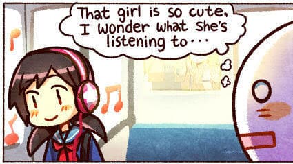 That Girl Is So Cute, I Wonder What She's Listening To... meme template - That Girl Is So Cute