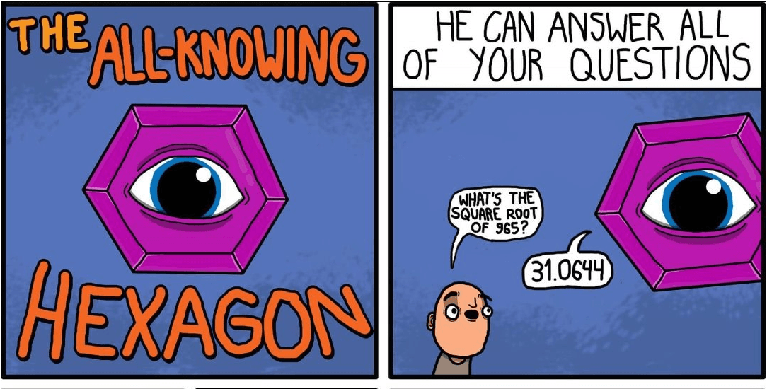 The All-Knowing Hexagon meme template - All-Knowing Hexagon