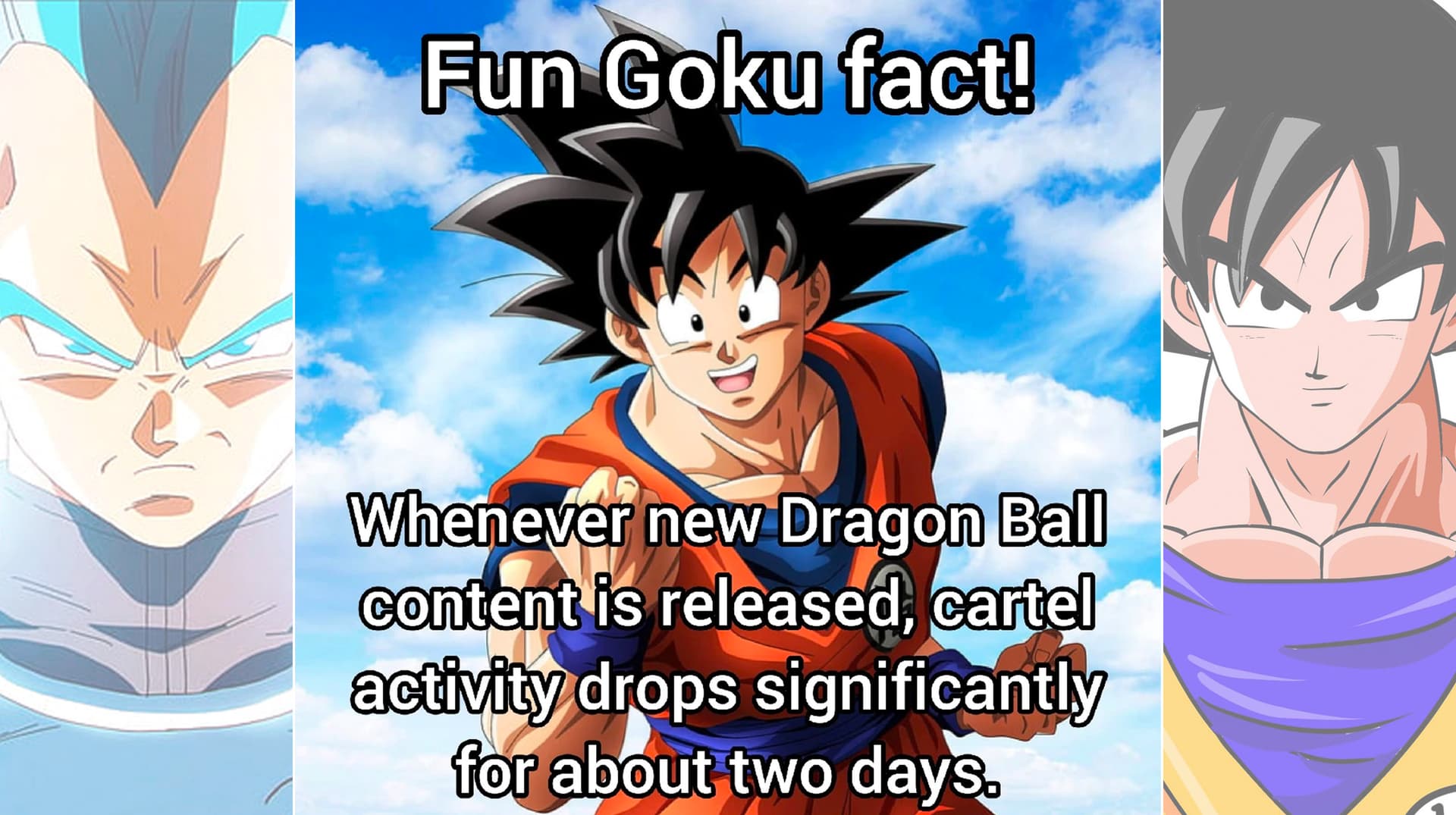 The Cartel Loves "Dragon Ball" meme template - The Cartel Loves Dragon Ball