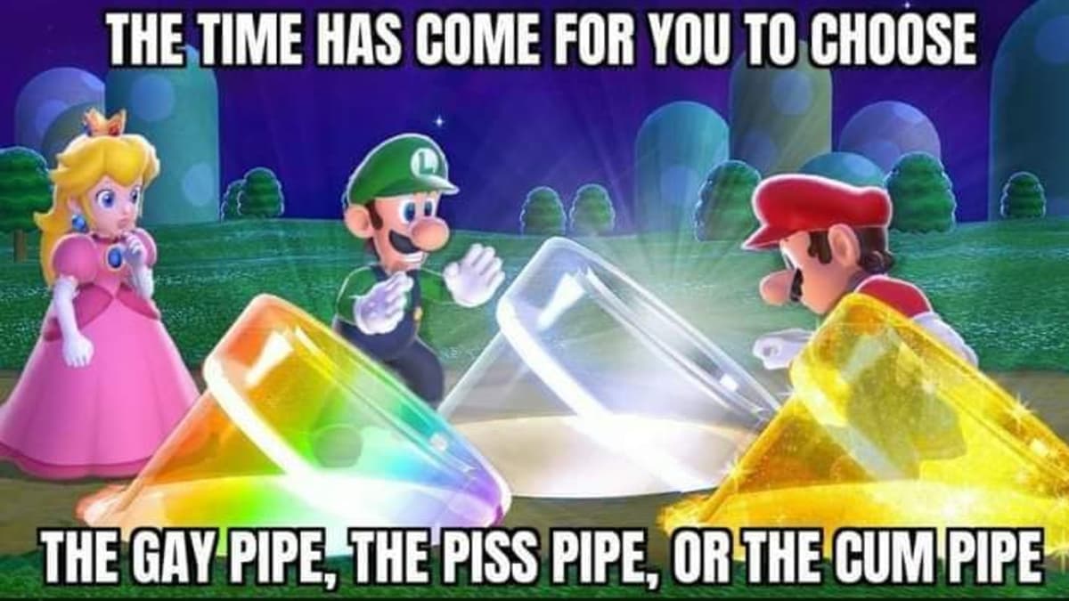 The Gay Pipe, the Piss Pipe or the Cum Pipe meme template - The Gay Pipe