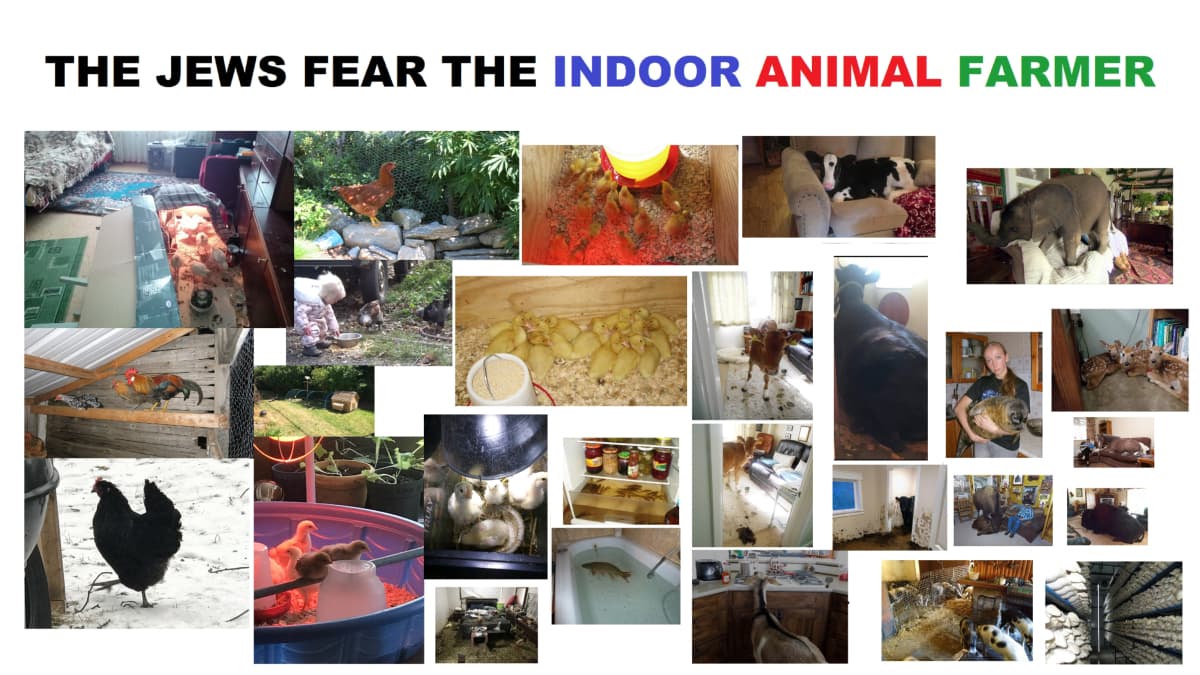 The Jew Fears the Indoor Animal Farmer meme template - The Jew Fears Template