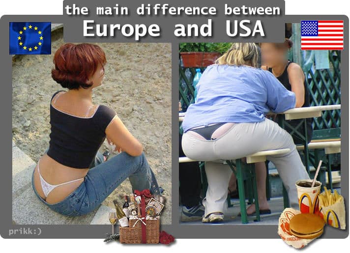 The Main Difference Between Europe and USA meme template - Europe vs USA