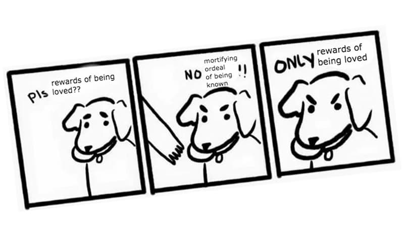 The Mortifying Ordeal of Being Known meme template - Mortifying Ordeal of Being Known