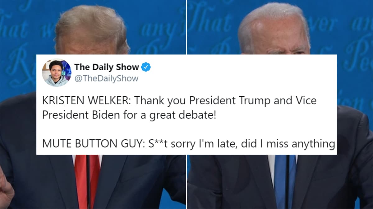 The Mute Button (2020 Presidential Debate) meme template - Mute Button