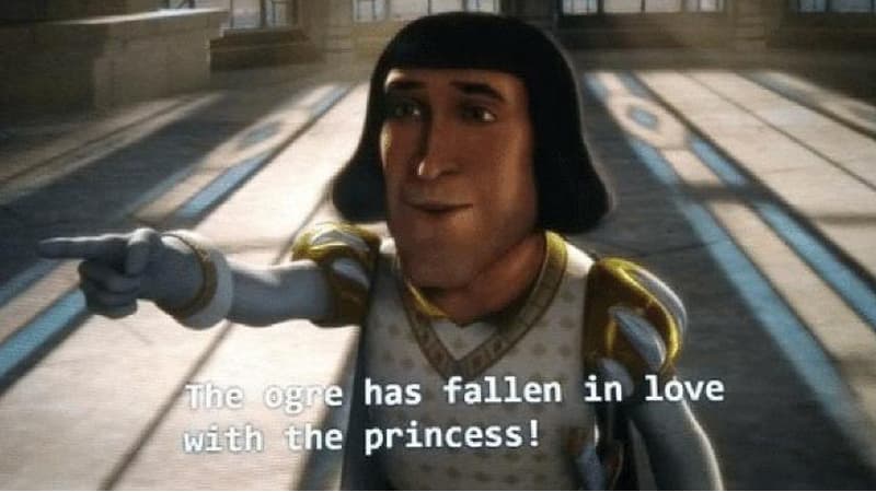 The Ogre Has Fallen In Love With the Princess meme template - The Ogre Has Fallen In Love With the Princess