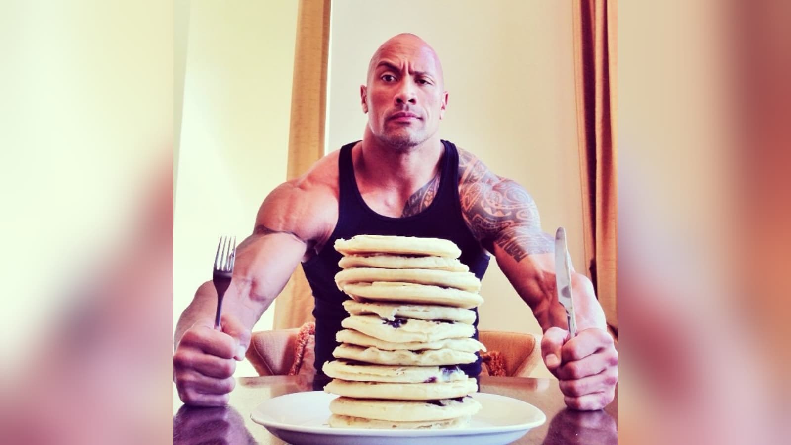 The Rock's Pancakes meme template - The Rocks Pancakes