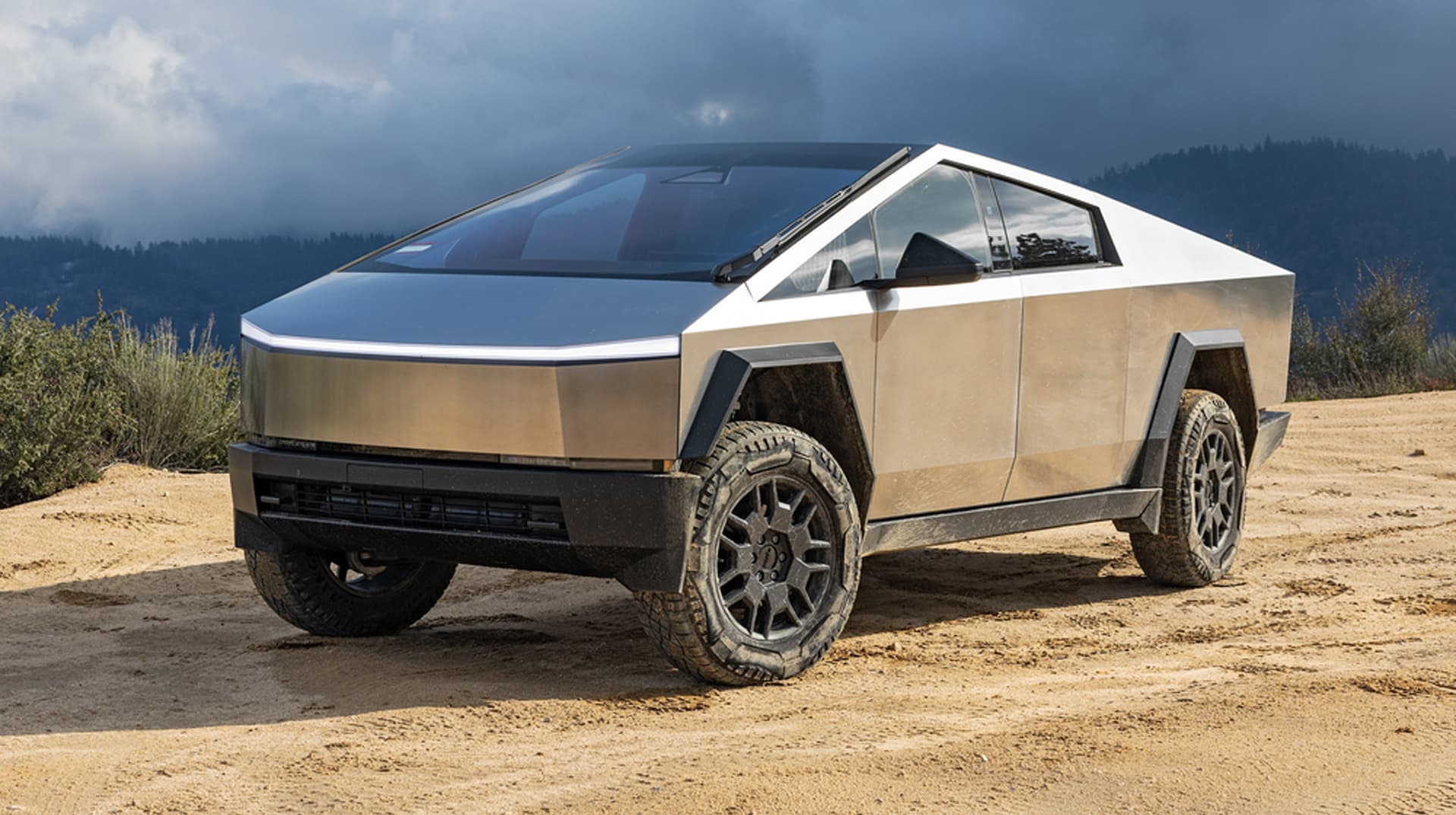 The Tesla Cybertruck Is an All-Electric Battery-Powered Light-Duty Truck Unveiled by Tesla, Inc. meme template - Tesla Cybertruck