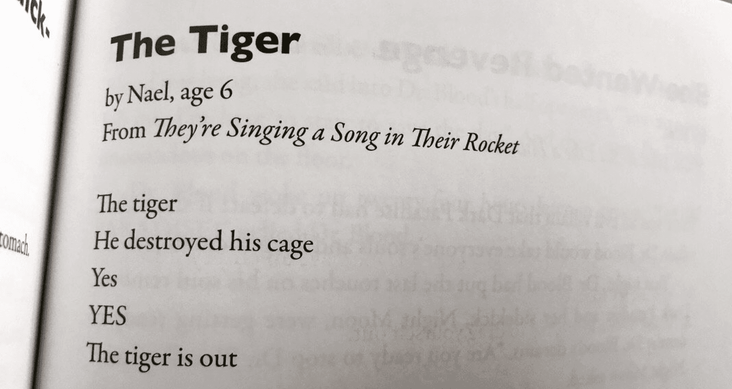 "The Tiger" By Nael, Age 6 meme template - The Tiger By Nael