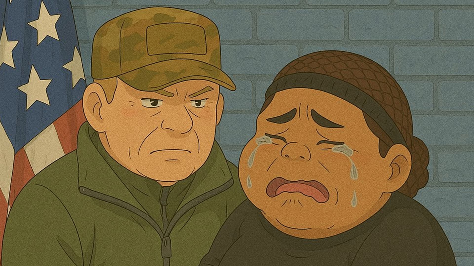 The White House's Studio Ghibli AI Deportation Tweet meme template - White House Studio Ghibli AI