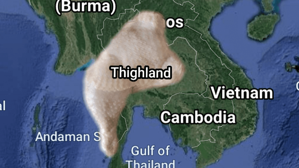 Thighland meme template - Thighland