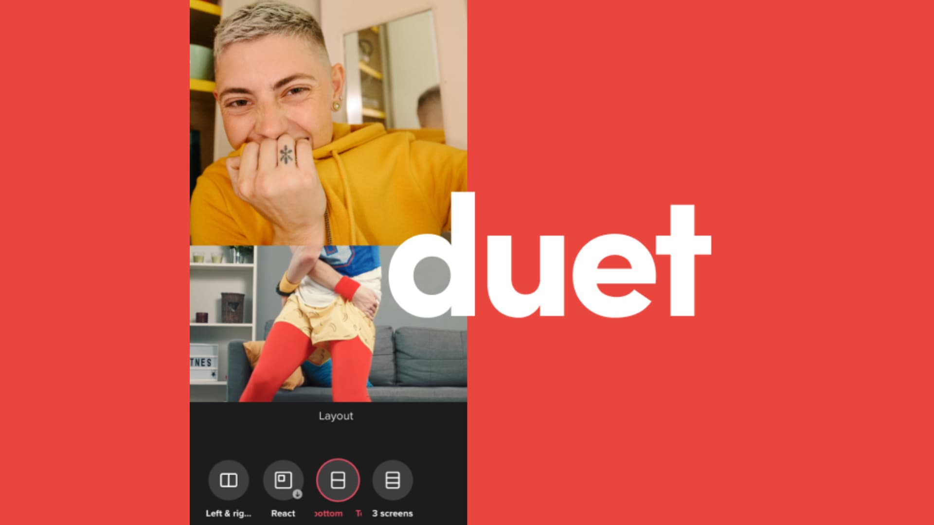 TikTok Duets meme template - TikTok Duet