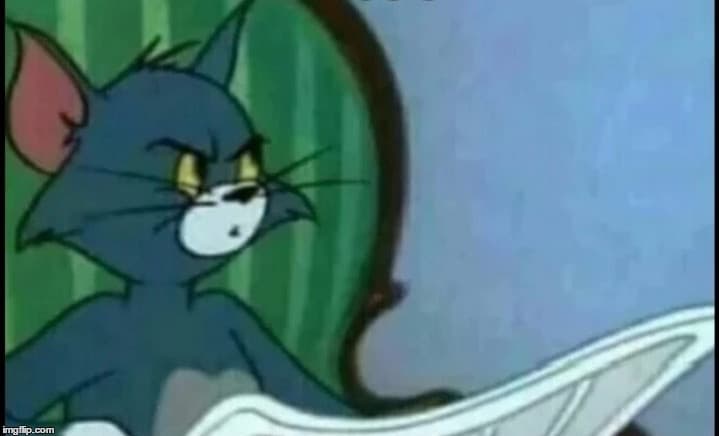 Tom Reading The Newspaper meme template - Tom Reading The Newspaper