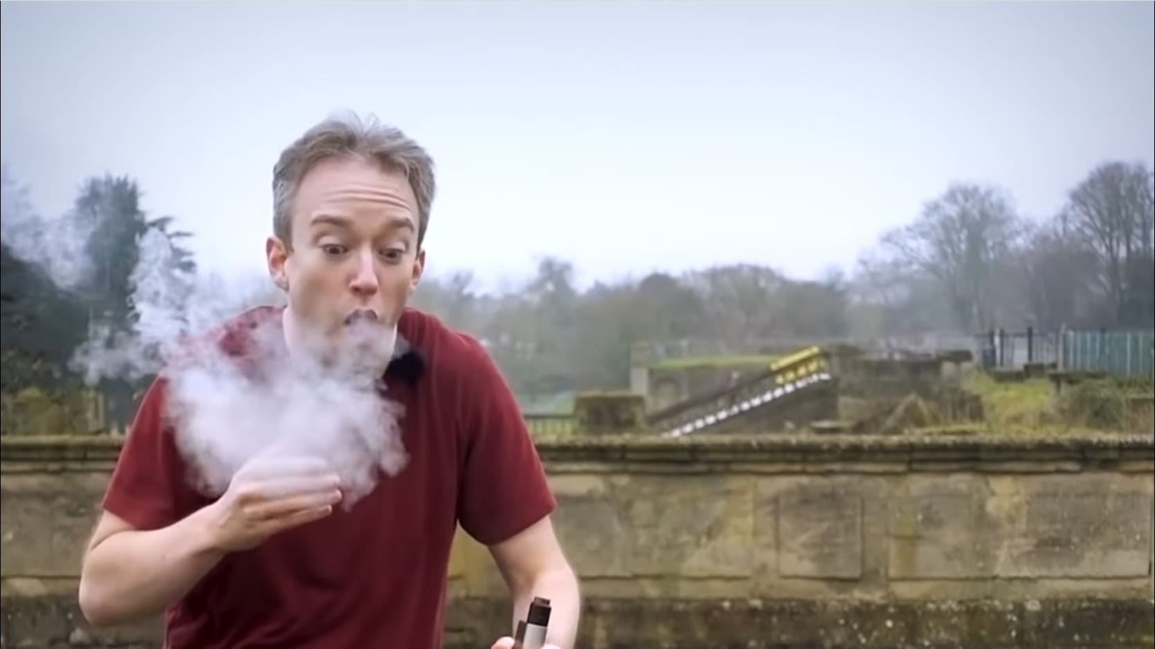 Tom Scott Chokes On Vape meme template - Tom Scott Chokes On Vape Template