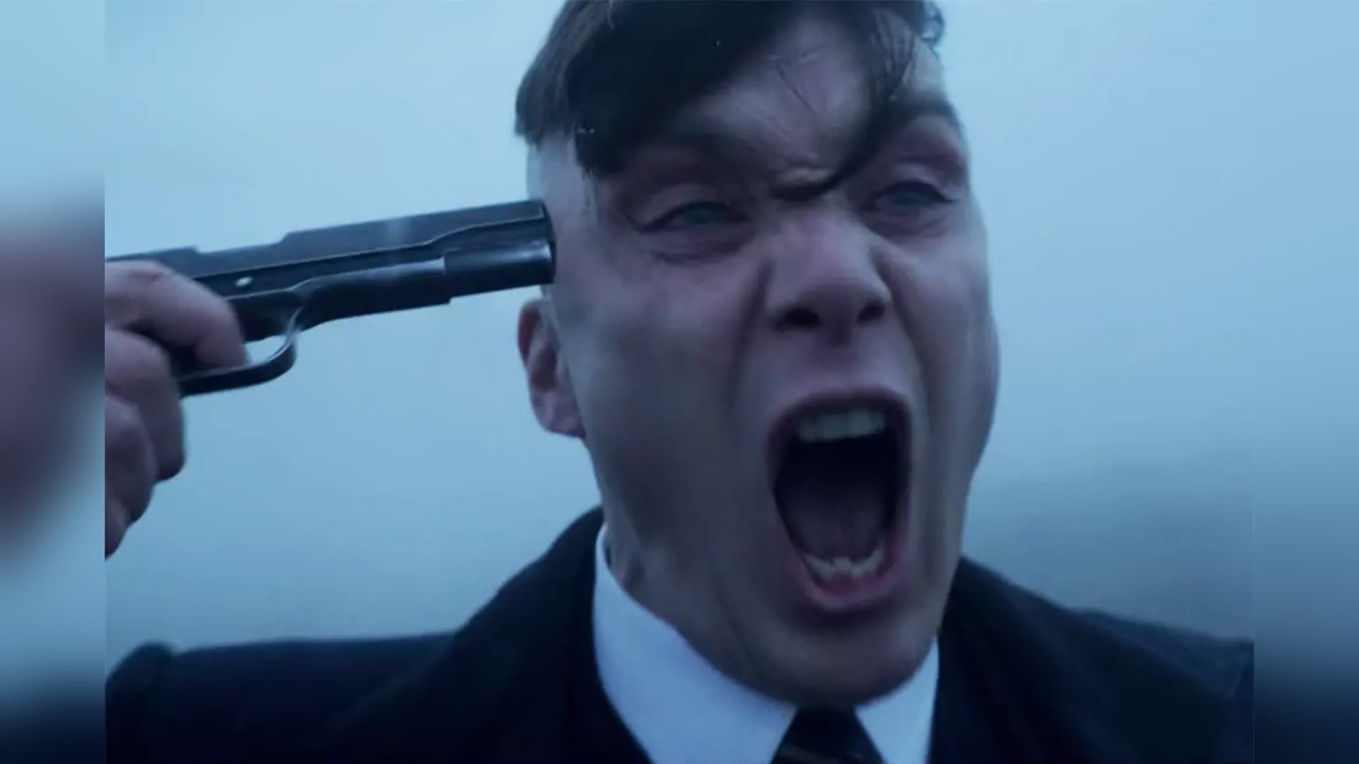 Tommy Shelby Holding a Gun to His Head meme template - Tommy Shelby gun meme generator