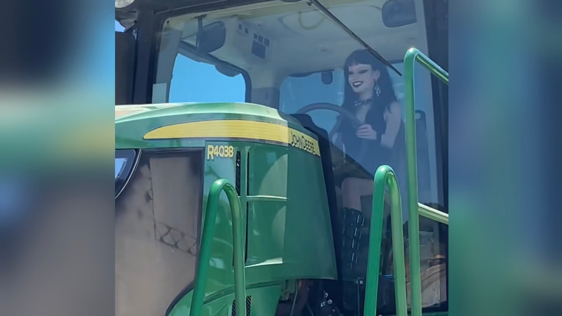 Tractor Goth Girl meme template - Tractor Goth Girl