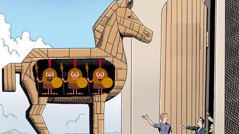 Trojan Horse Object Labels meme template - Trojan Horse