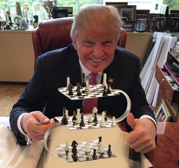 Trump Is Playing 4D Chess meme template - Trump 4D Chess