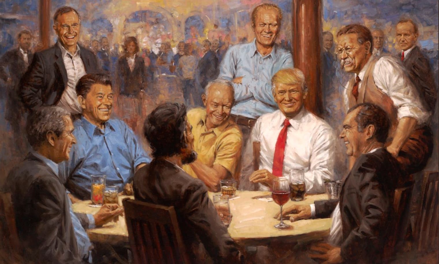 Trump's Republican Presidents Painting meme template - Trump Republican Painting