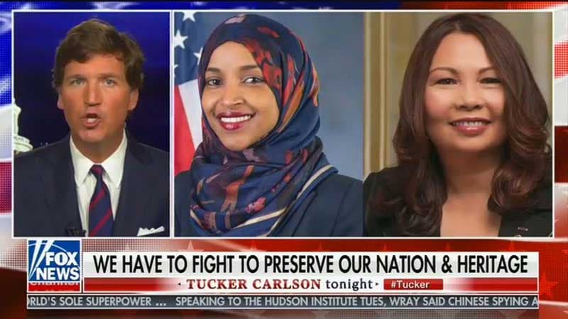Tucker Carlson's "We Have to Fight to Preserve Our Nation & Heritage" 14 Words Chyron meme template - Tucker Carlson