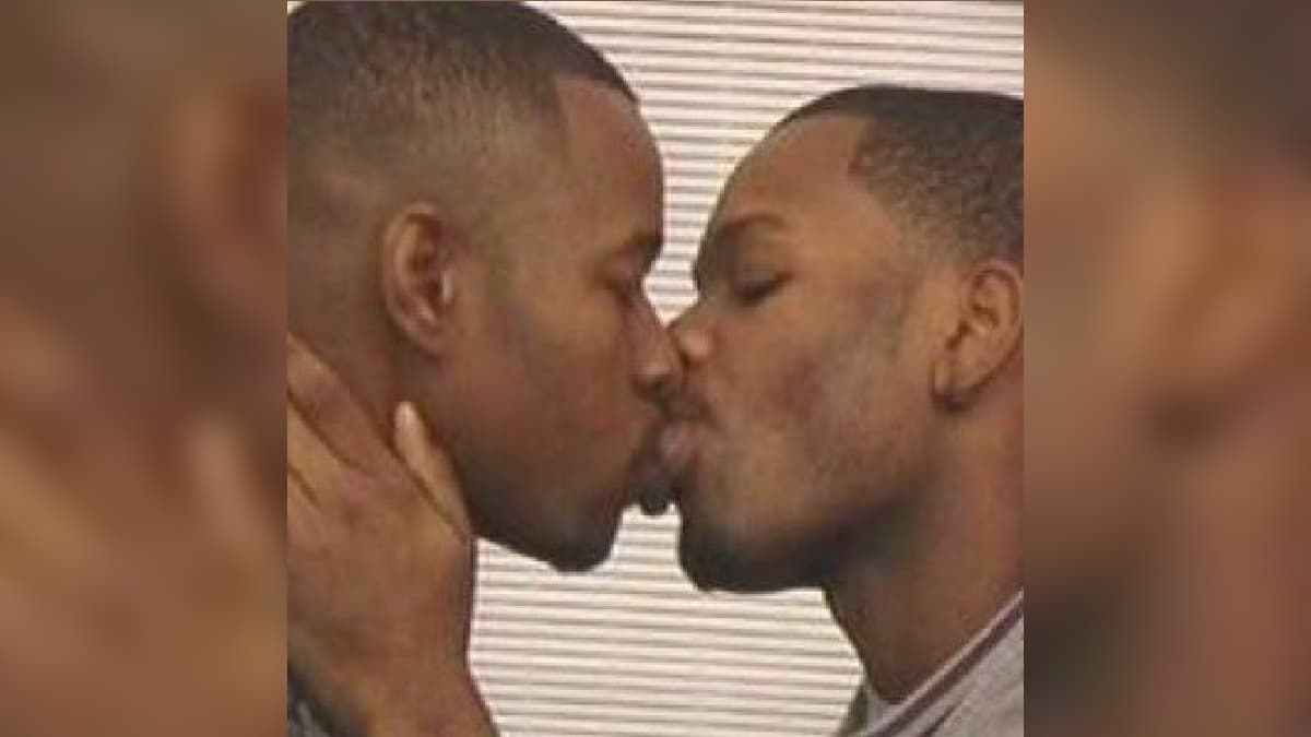 Two Guys Kissing meme template - Two Guys Kissing
