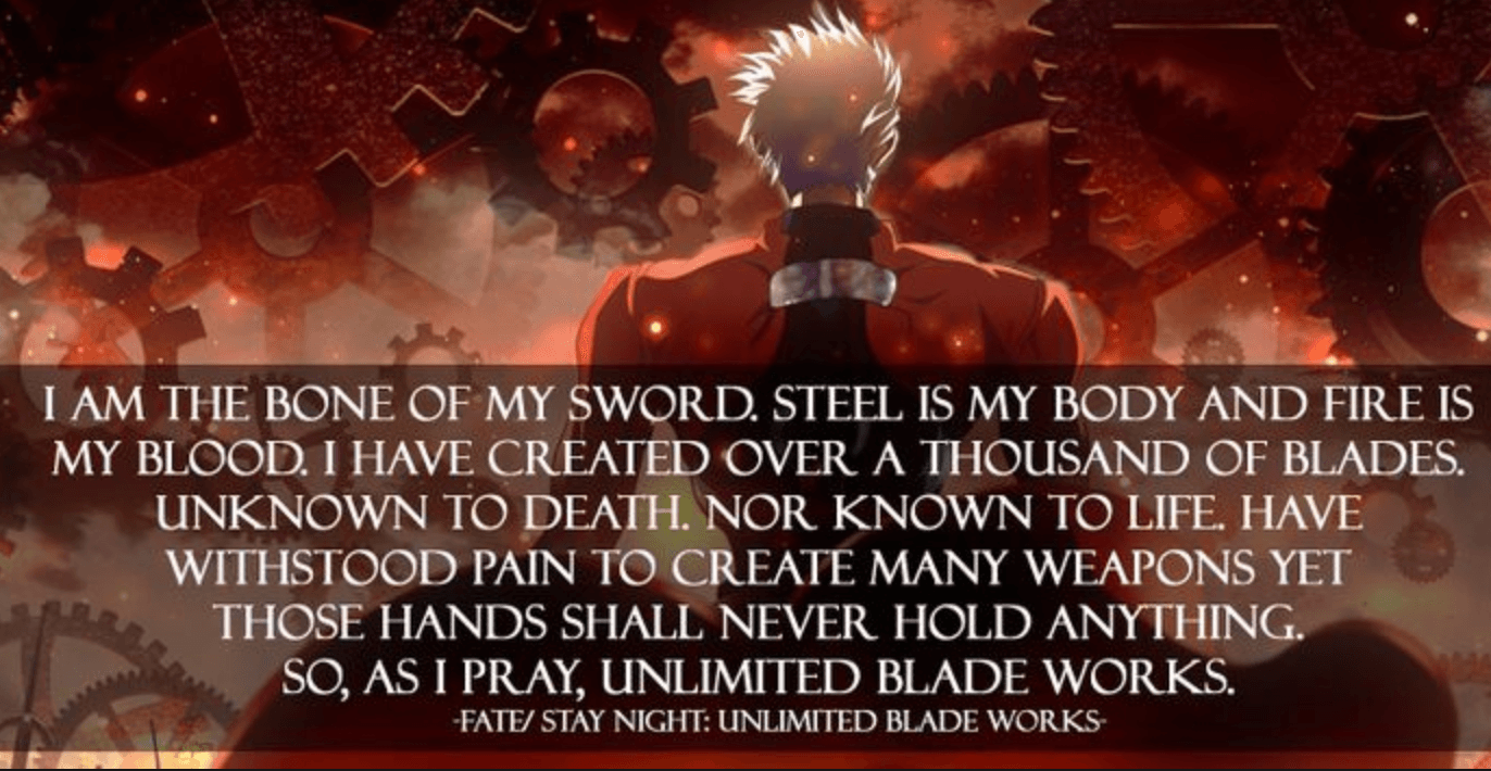 Unlimited Blade Works meme template - Unlimited Blade Works