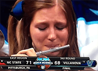 Villanova Crying Piccolo Player meme template - Villanova Crying Piccolo Player