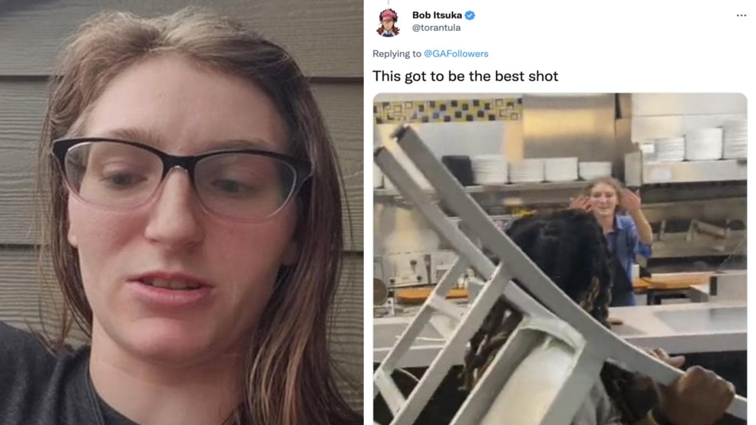 Waffle House Wendy / Waffle House Chair Catch meme template - Waffle House Wendy