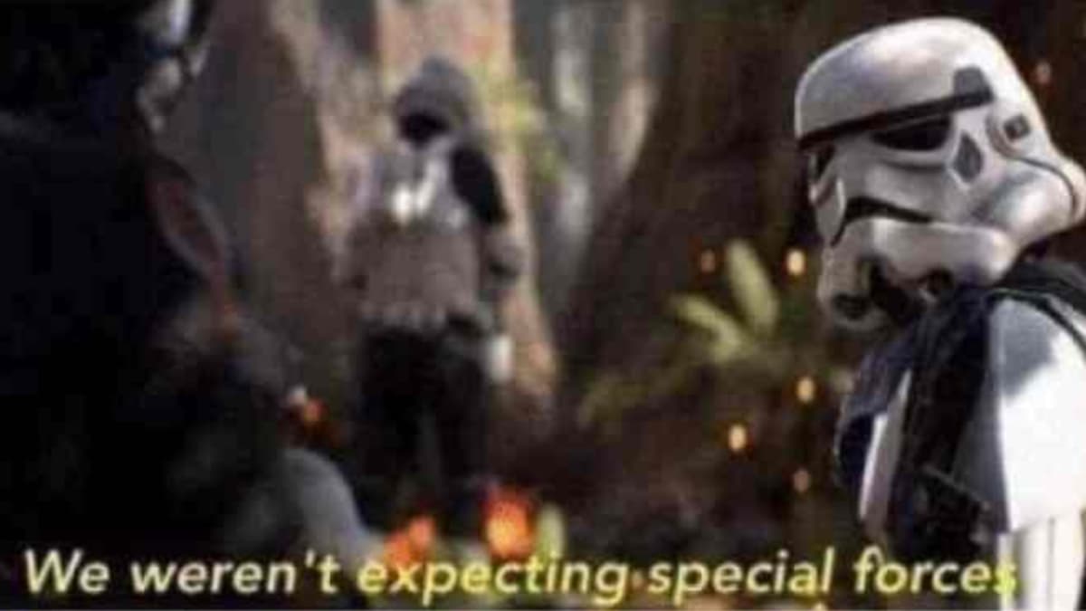 We Weren't Expecting Special Forces meme template - We Weren't Expecting Special Forces