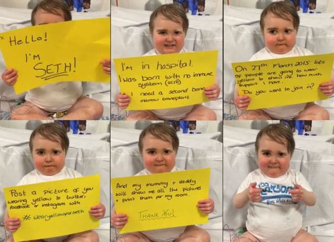 #WearYellowForSeth meme template - Wear Yellow For Seth