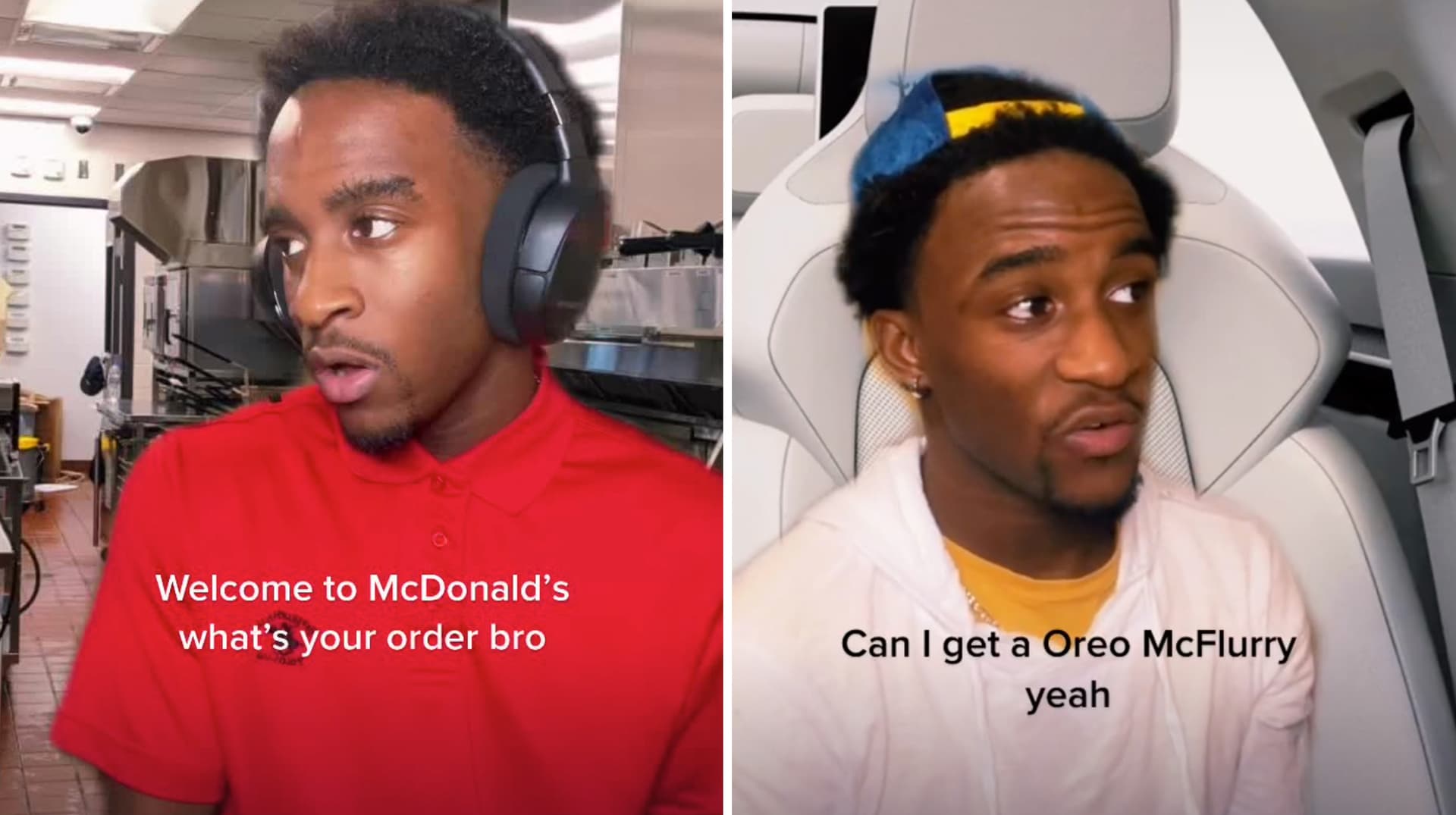 Welcome To McDonald’s Whatchu Order Bruh? Can I Get An Oreo McFlurry Yuh meme template - Welcome to McDonalds Whatchu Order